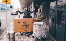 At the Helsinki-Vantaa airport.